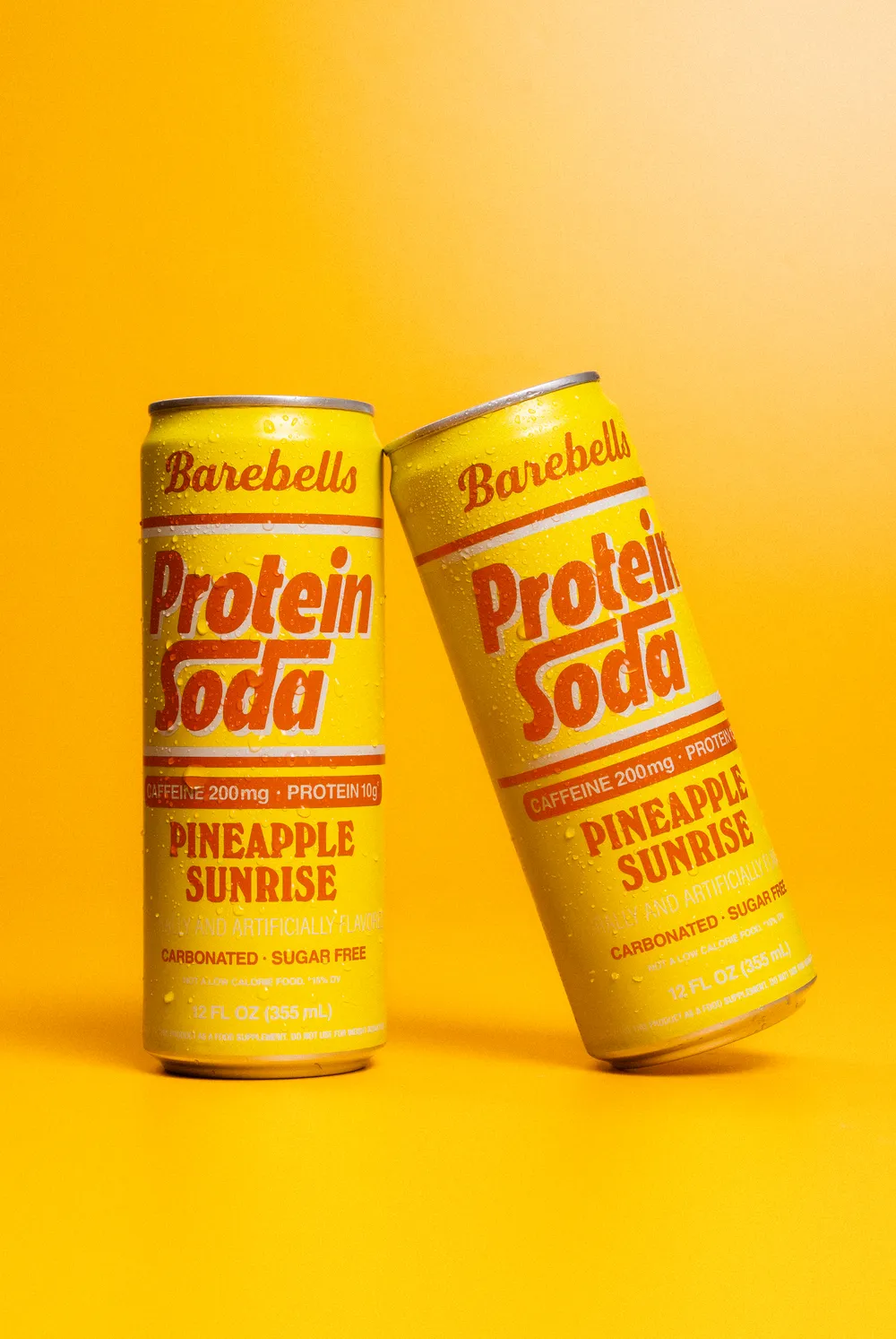 Barebells Protein Soda cans lineup showing multiple flavors
