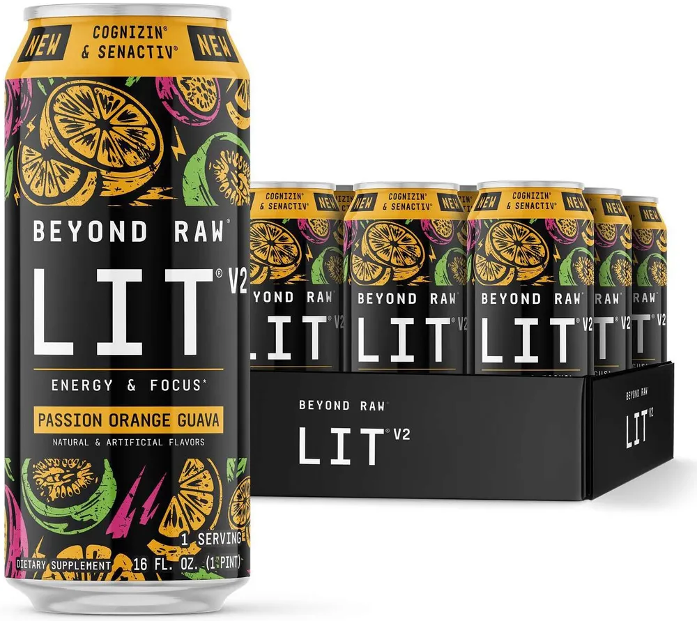 Beyond Raw Lit V2 Passion Orange Guava 12pack