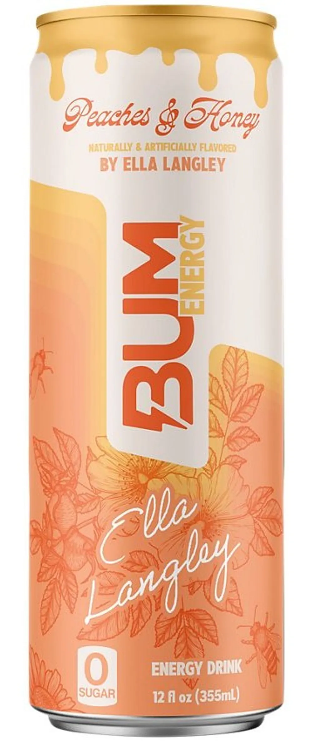 Bum Energy Energy Drink — Peaches and Honey by Ella Langley bum energy peaches honey can