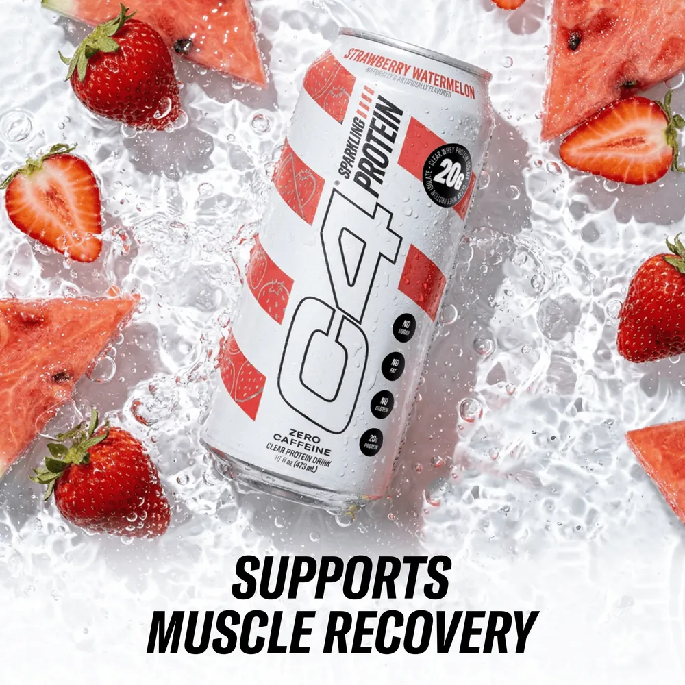 c4 sparkling protein supports muscle recovery