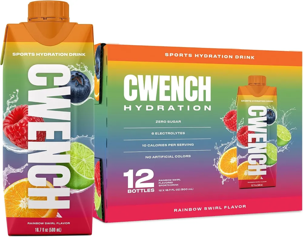 cwench hydration rainbow swirl carton multipack