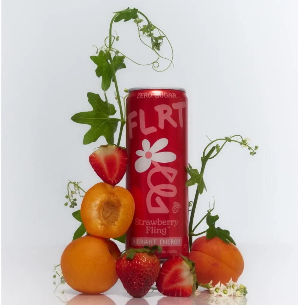 FLRT Energy Drink flrt strawberry fling can lifestyle