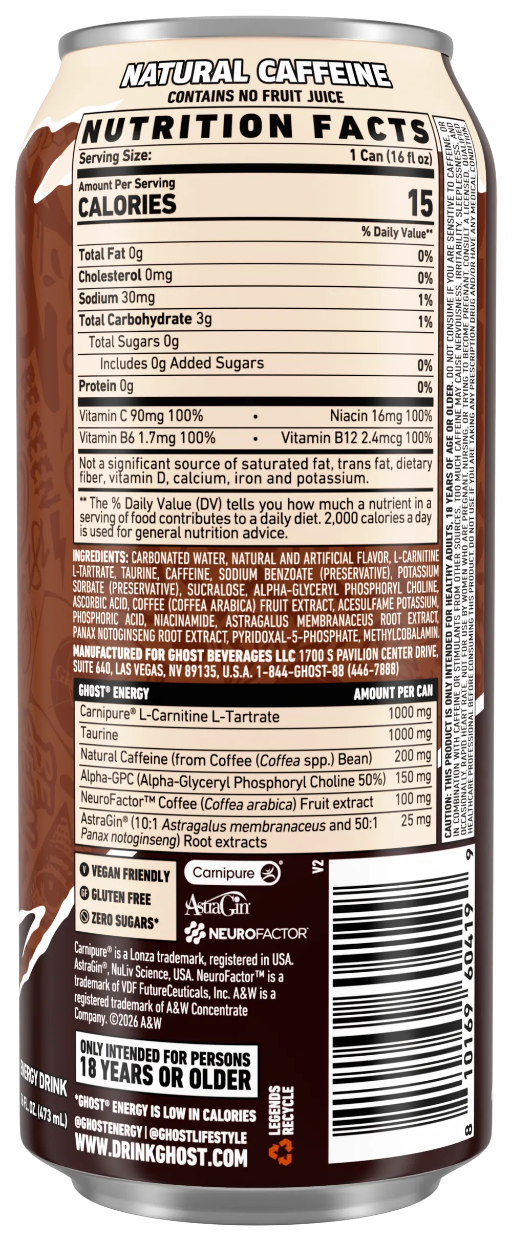 GHOST Energy x A&W Root Beer: A Limited-Time Flavor Drop ghost energy a w root beer can nutrition facts