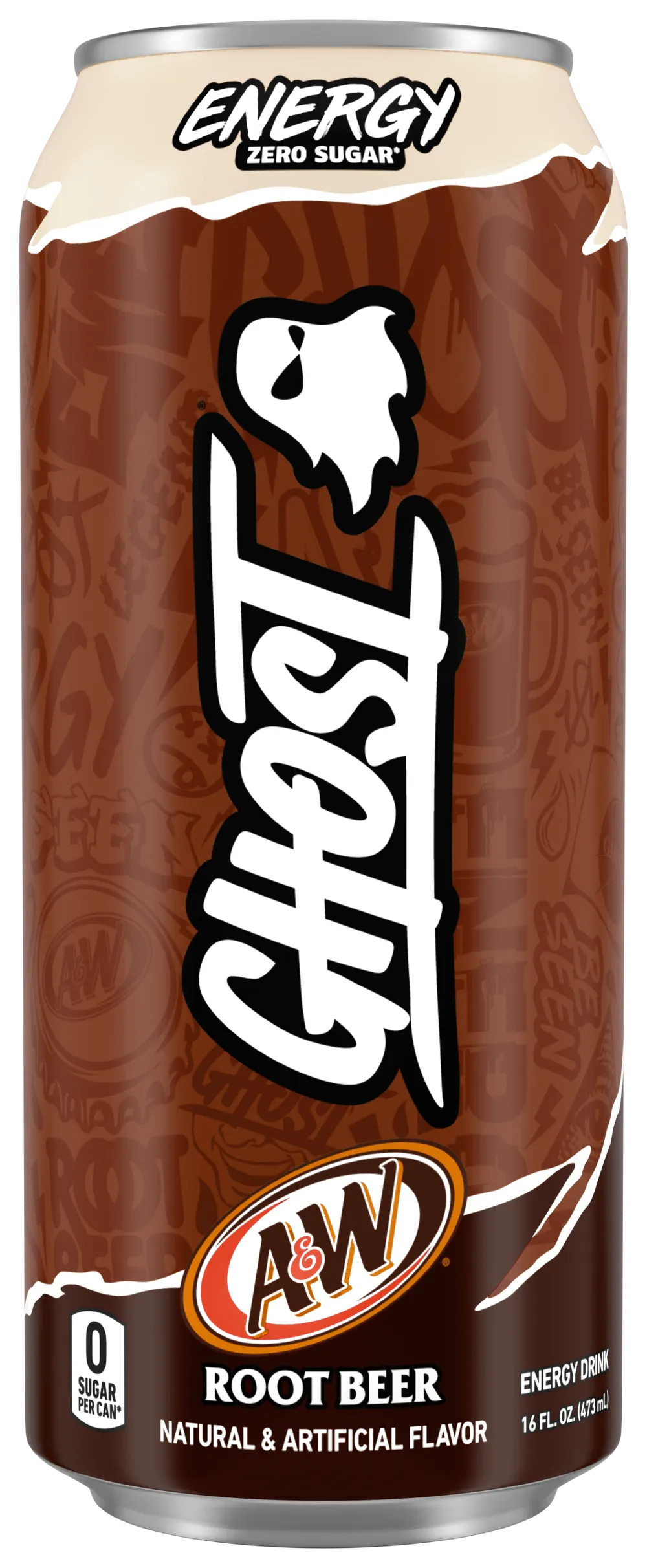 Ghost Energy A&W Root Beer Can