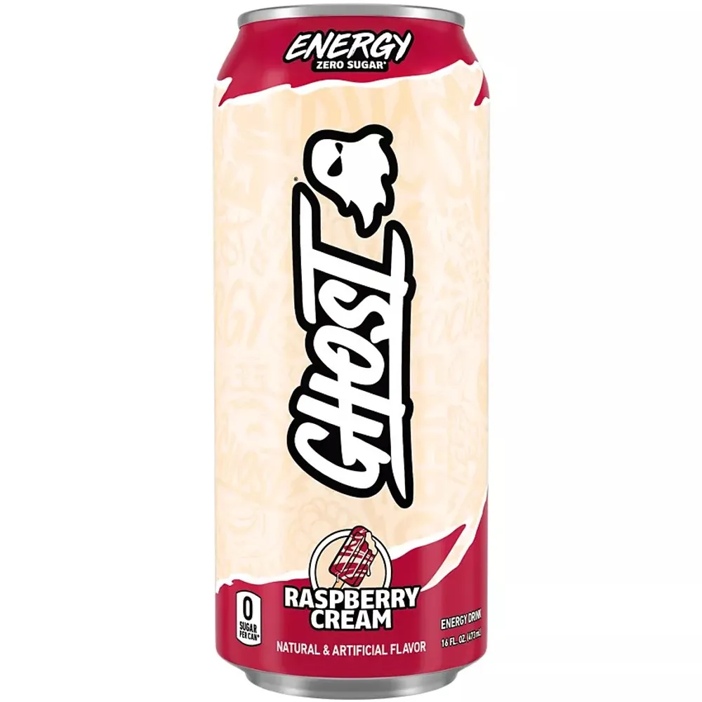 GHOST Energy Raspberry Cream can
