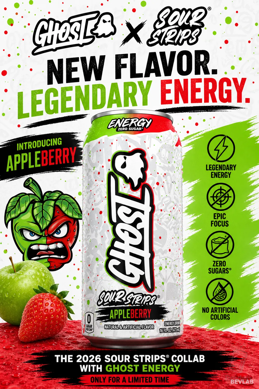 Ghost Energy Drink Sour Strips Appleberry Featured Brand Story