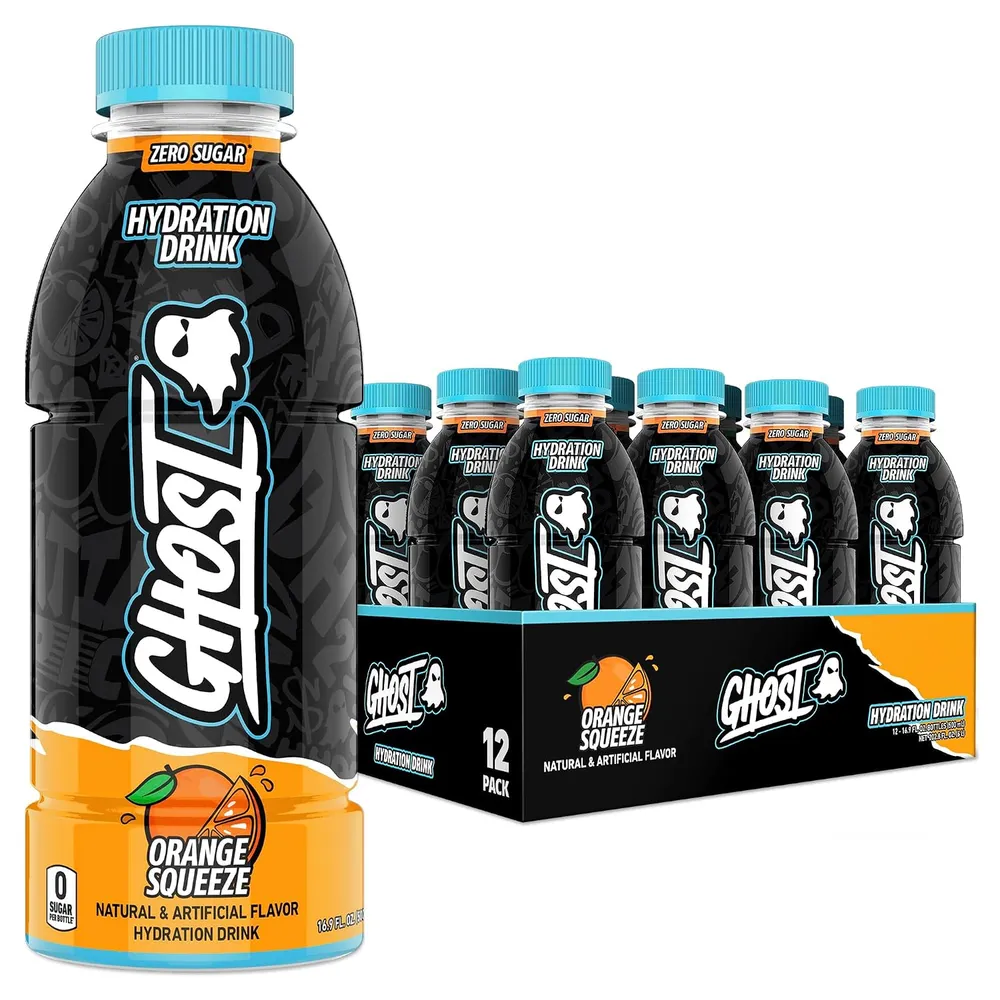GHOST Hydration Orange Squeeze bottle and multipack