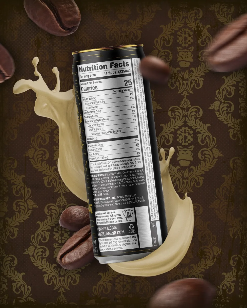 Gorilla Mind Youngla Young Latte Label