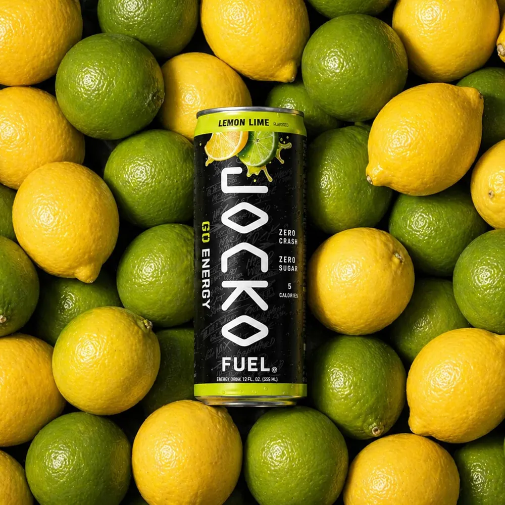 Jocko GO Lemon Lime can with lemons and limes