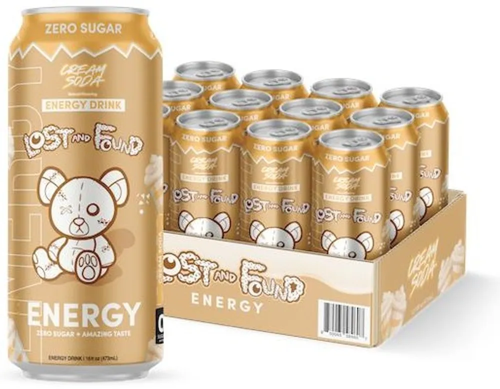 Lost and Found Energy Drink Cream Soda can
