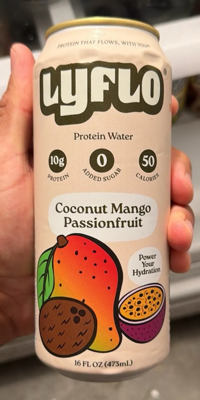 Lyflo Protein Water Coconut Mango Passionfruit can
