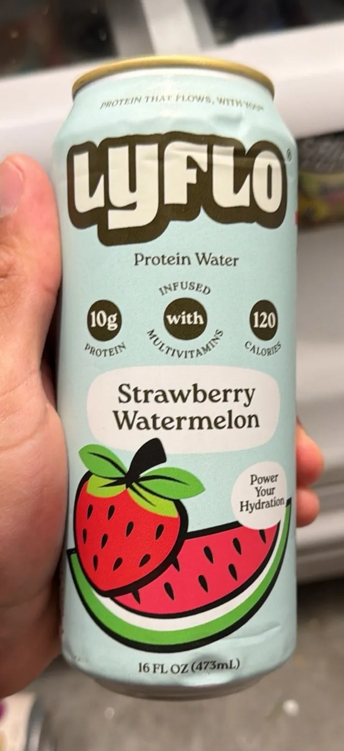 Lyflo Protein Water Strawberry Watermelon can