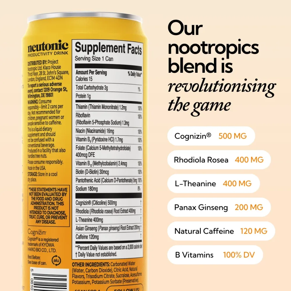 neutonic productivity drink ingredients