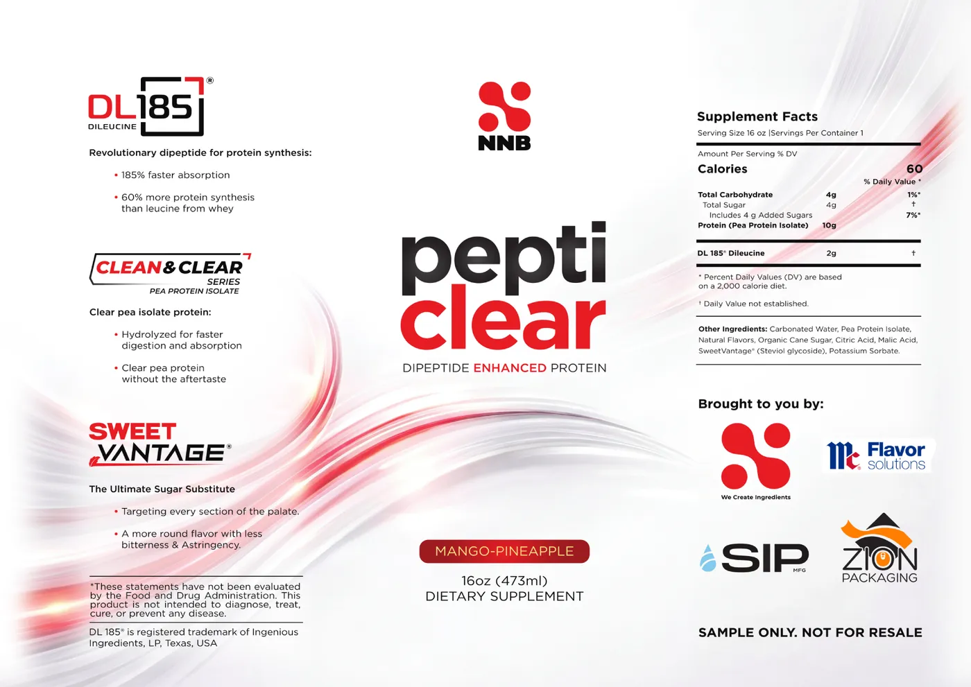 NNB Nutrition PeptiClear Label