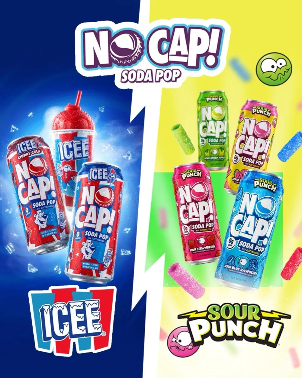 NO CAP! Soda Pop no cap soda pop icee sour punch collaboration