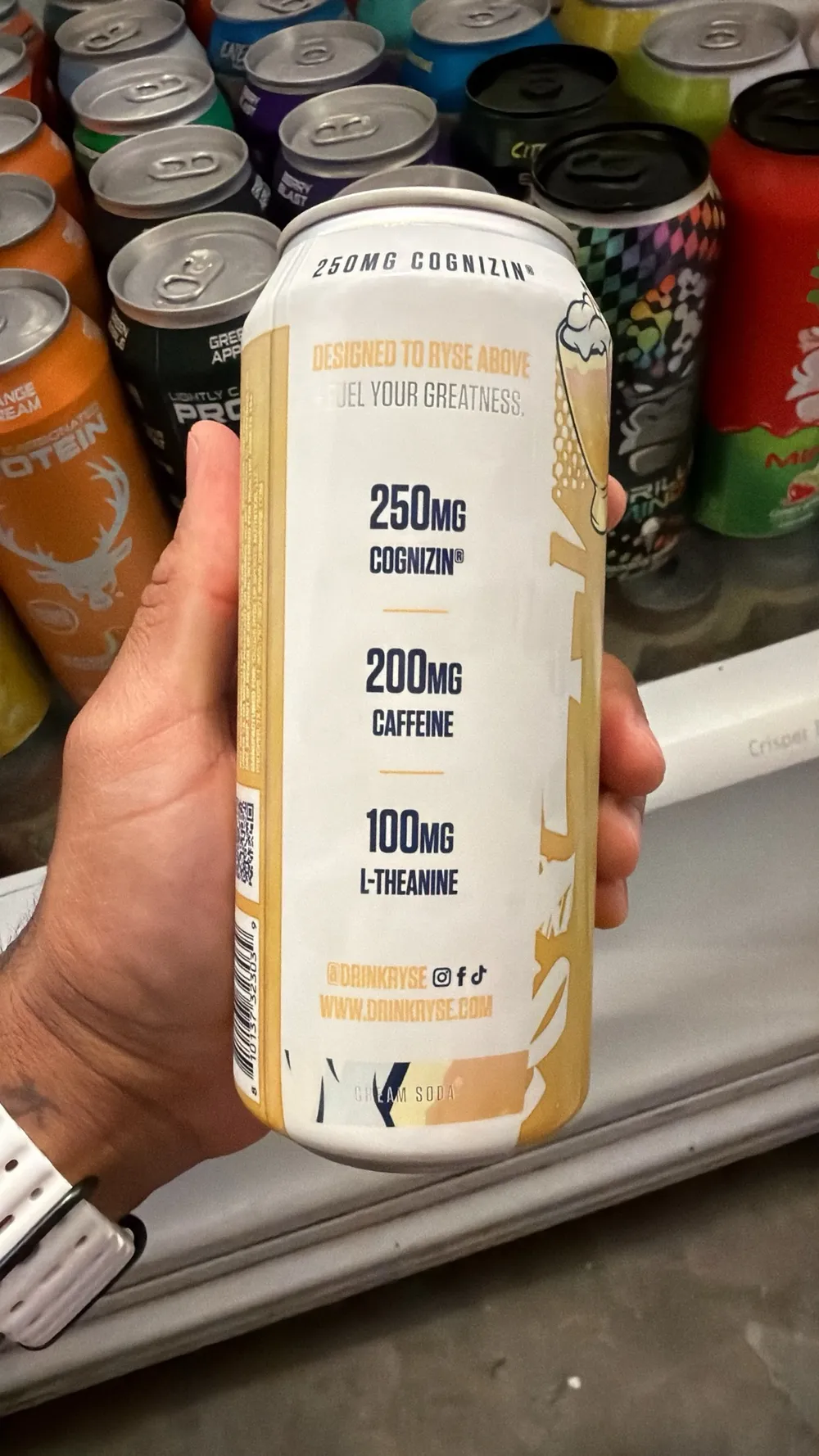RYSE Fuel Cream Soda Brings Diner Nostalgia to the Nootropic Can ryse fuel cream soda side claims