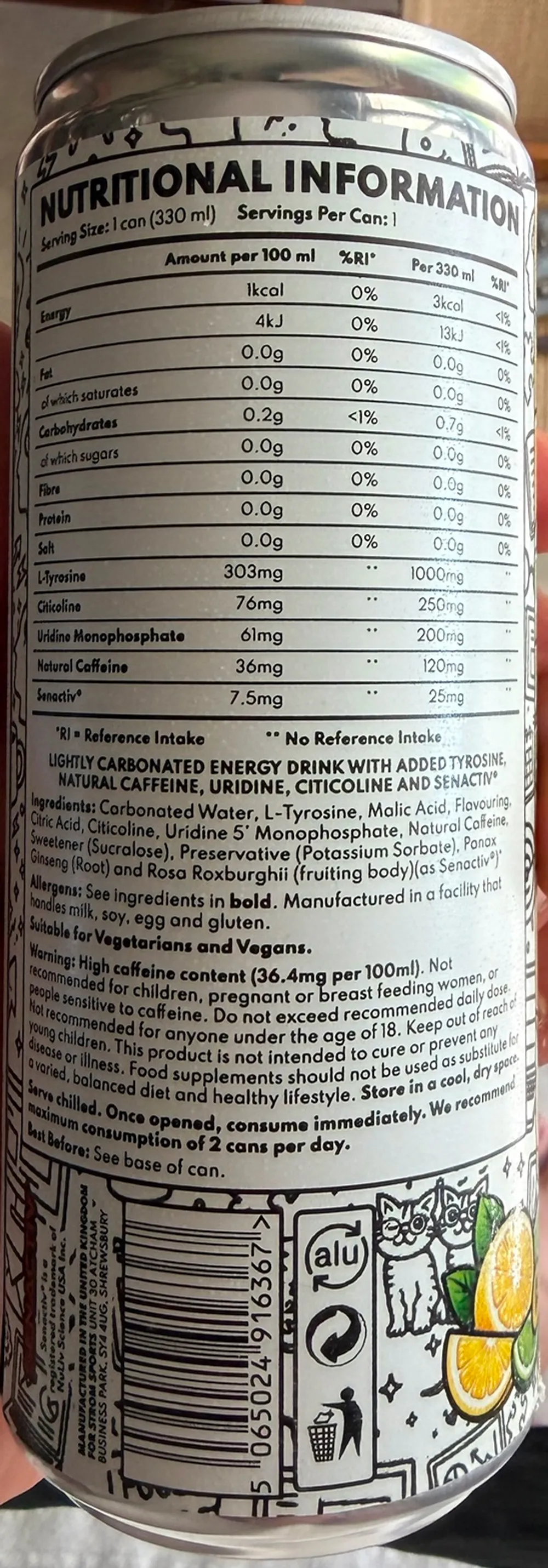 Strom Focusmax Ingredients