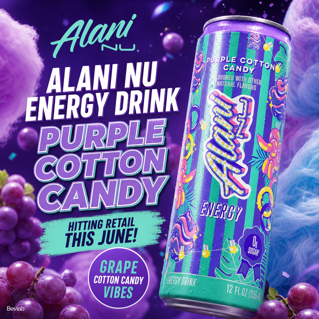 Alani Nu Energy Drink Gets Purple Cotton Candy
