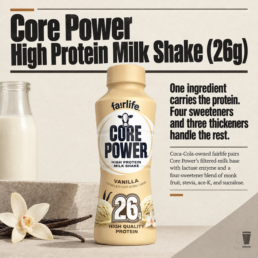 Core Power High Protein Milk Shake (26g): Filtered Milk Does the Lifting