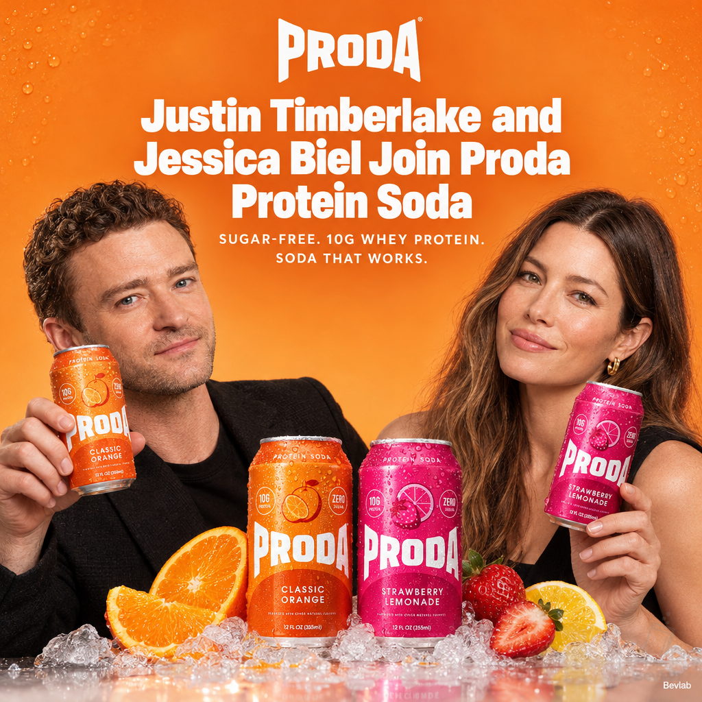 Justin Timberlake and Jessica Biel Join Proda Protein Soda