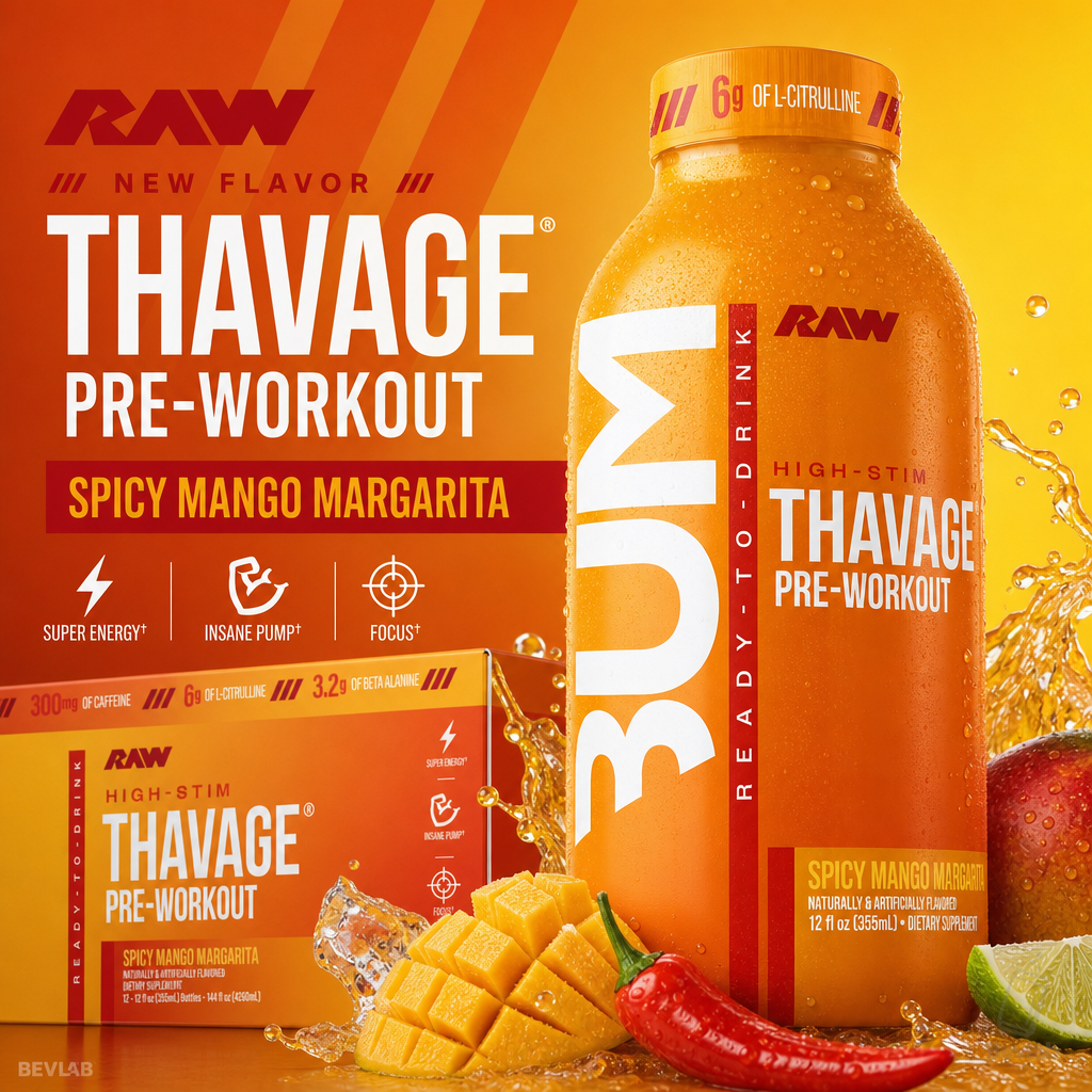 RAW Nutrition's CBUM Thavage RTD Gets Spicy Mango Margarita