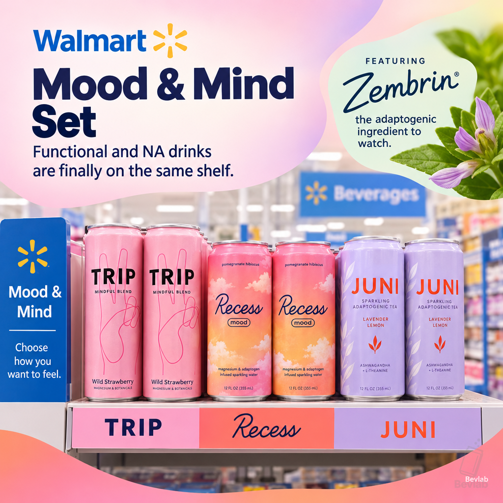 Walmart's Mood & Mind Set Shows Functional and NA Drinks Are Merging