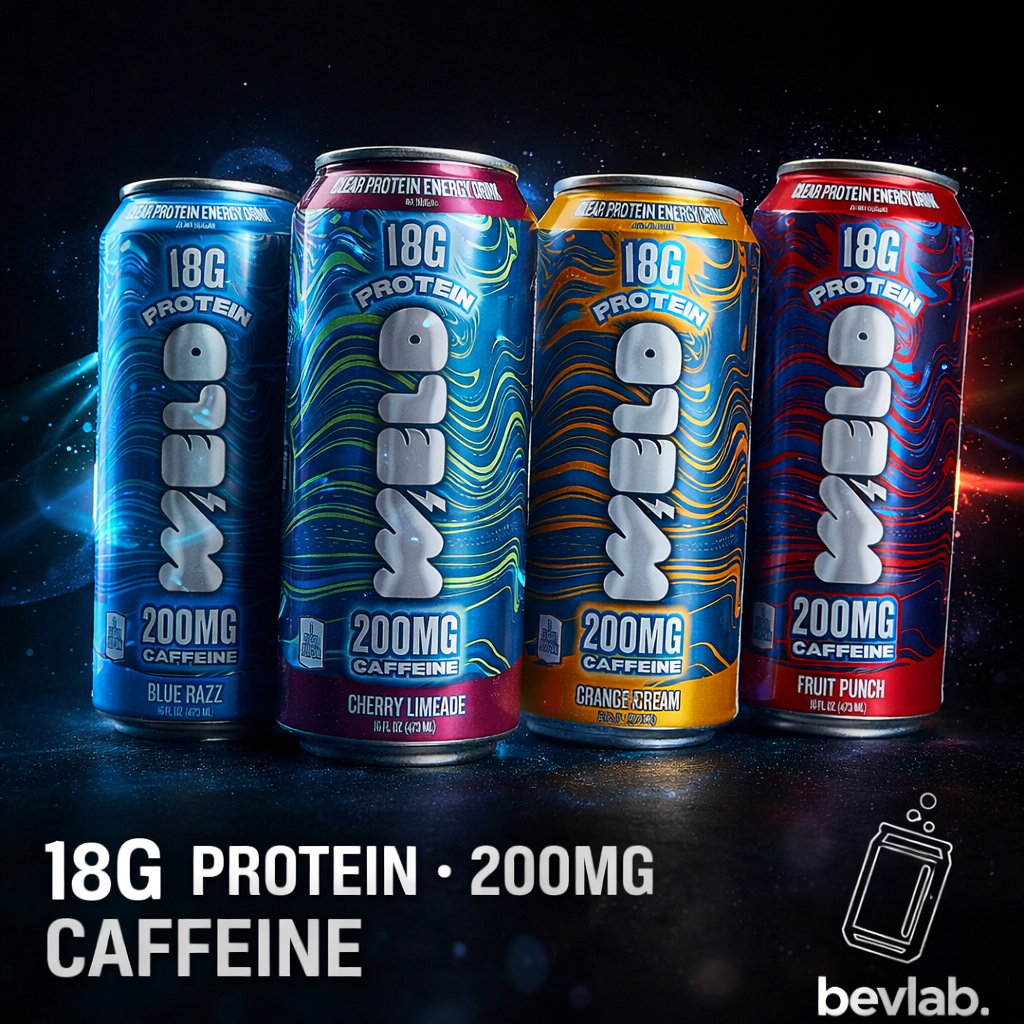 WELD Protein Energy Drink: 18g Clear Whey + 200mg Caffeine in One Can